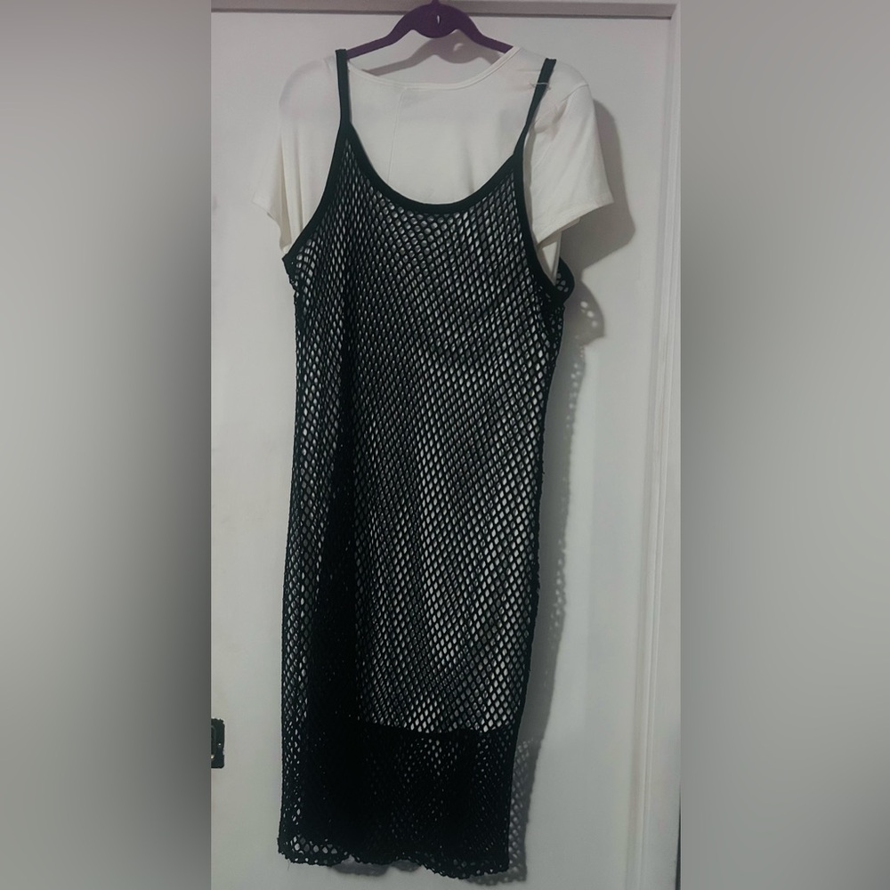 torrid Black Fishnet Midi Dress